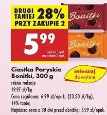 Biedronka Ciastka paryskie wiśniowe Bonitki oferta