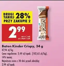 Biedronka Baton Kinder Crispy oferta