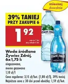 Biedronka Woda mocny gaz Żywiec Zdrój oferta