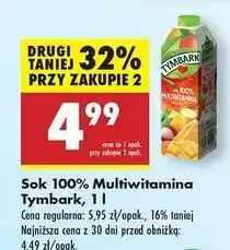 Biedronka Sok multiwitamina Tymbark oferta