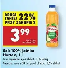 Biedronka Sok jabłkowy 100% Hortex oferta