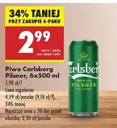 Biedronka Piwo Carlsberg oferta