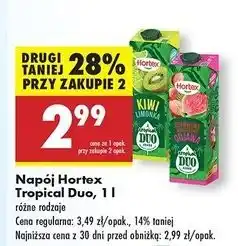 Biedronka Napój czerwone winogrono-gujawa Hortex Tropical Duo oferta