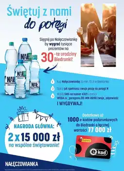 Biedronka Woda delikatnie gazowana Nałęczowianka oferta