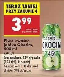 Biedronka Piwo Okocim Kwaśne Jabłko oferta