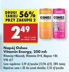 Biedronka Napój witamina c + calcium wit. d Oshee Vitamin Energy oferta