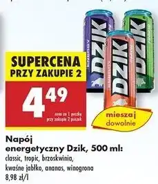 Biedronka Napój energetyczny pineapple zero cukru Wk Dzik oferta