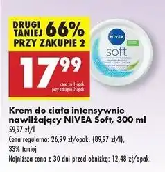 Biedronka Krem do twarzy i ciała intensywnie nawilżający Nivea Soft oferta