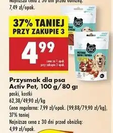 Biedronka Kostki dla psa z wapnem drobiowe Activ Pet oferta