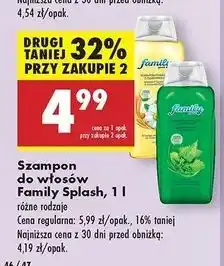 Biedronka Szampon z pokrzywą Family Splash oferta