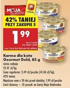 Biedronka Karma dla kota Purina Gourmet Gold oferta