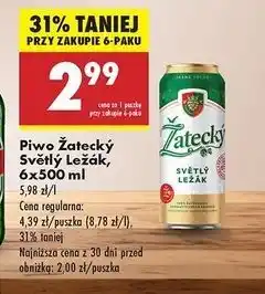 Biedronka Piwo Zatecky Svetly Lezak oferta