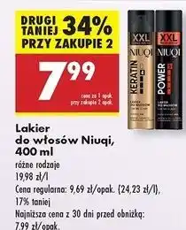 Biedronka Lakier do włosów power Niuqi oferta