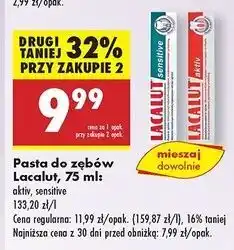 Biedronka Pasta do zębów Lacalut Aktiv oferta