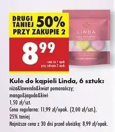 Biedronka Kule do kąpieli mango-jagoda-kiwi Linda oferta
