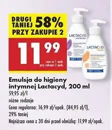 Biedronka Emulsja do higieny intymnej łagodząca Lactacyd Femina oferta
