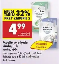 Biedronka Mydło w płynie oliwka Linda oferta