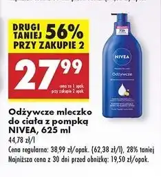 Biedronka Mleczko odżywcze skóra bardzo sucha z pompką Nivea oferta