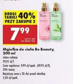 Biedronka Mgiełka do ciała green tea Be Beauty Care oferta