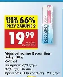 Biedronka Maść ochronna do pielęgnacji skóry niemowląt Bepanthen Baby oferta