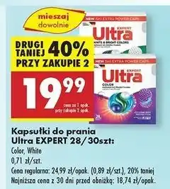 Biedronka Kapsułki do prania white & bright colors Ultra Expert oferta
