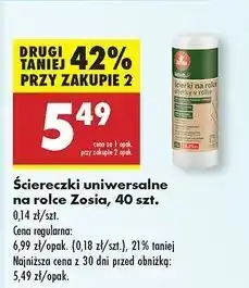 Biedronka Ściereczki na rolce Zosia Samosia oferta