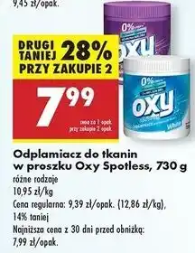 Biedronka Odplamiacz w proszku white Oxy Spotless oferta