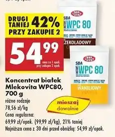 Biedronka Odżywka białkowa wpc 80 czekolada Mlekovita Sba oferta
