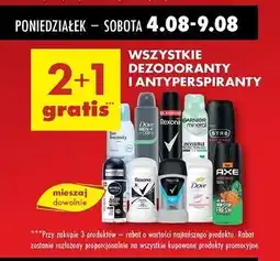 Biedronka Dezodorant invisible black & white Rexona Men Invisible oferta