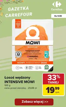 Carrefour Łosoś wędzony Intensive Mowi oferta