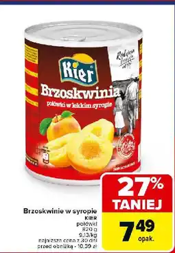 Carrefour Brzoskwinie w syropie Kief połówki oferta