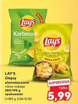 Kaufland Chipsy ziemniaczane Lay's, różne rodzaje oferta