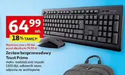 Auchan Zestaw klawiatura + mysz primo Trust oferta