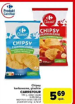Carrefour Chipsy fromage Carrefour Classic oferta