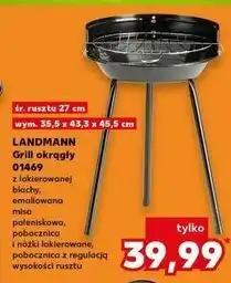Kaufland Grill okrągły emaliowany Landmann oferta