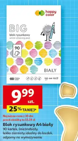 Auchan Blok rysunkowy a4/90k Happy Color oferta