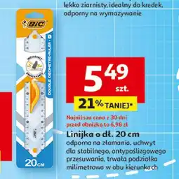 Auchan Linijka 20 cm double ruler Bic oferta