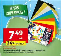 Auchan Zeszyt papierów kolorowych samoprzylepnych b5 Rexus oferta