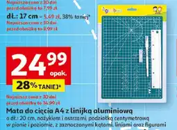 Auchan Mata do cięcia a4 z linijką aluminiową, nożykiem i ostrzami Gimboo oferta