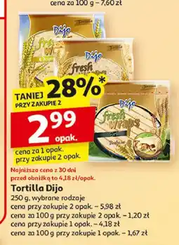 Auchan Tortilla pszenna Dijo oferta