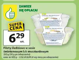 Auchan Filety śledziowe w sosie musztardowym Podniesiony Kciuk oferta