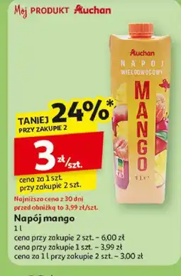 Auchan Napój mango Auchan Różnorodne (Logo Czerwone) oferta