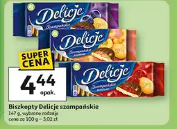 Auchan Ciastka z galaretką morelową Delicje Szampańskie oferta