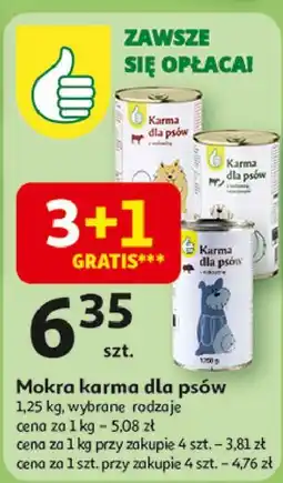 Auchan Karma dla psów z dziczyzną Podniesiony Kciuk oferta
