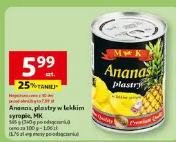 Auchan Ananas plastry M&K oferta