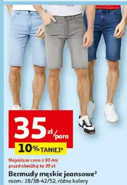 Auchan Bermudy męskie jeans z przetarciami 28/38-42/52 oferta