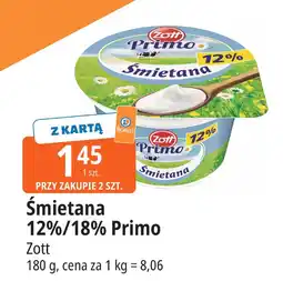 E.Leclerc Śmietana 12%/18% Primo Zott oferta