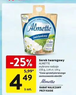 Intermarche Serek twarogowy Almette śmietankowy oferta