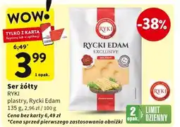 Intermarche Ser żółty Rycki Edam plastry Ryki oferta