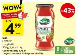 Intermarche Sos pomidorowy spaghetti Łowicz oferta